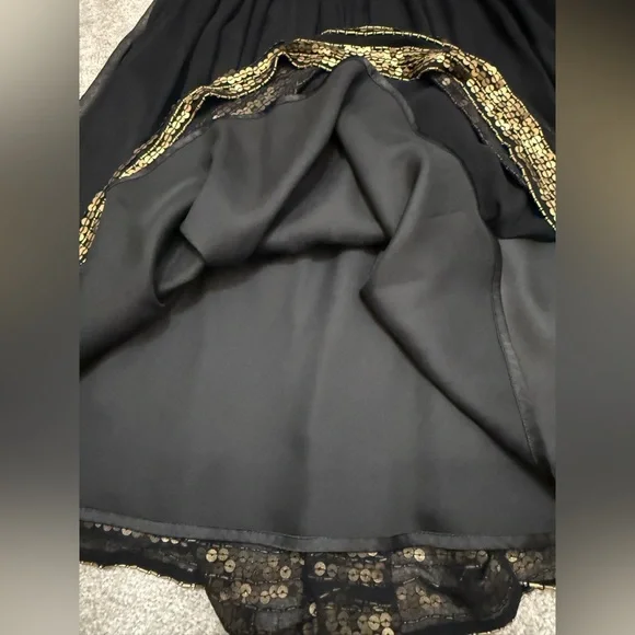 Vintage Cache Black Halter Dress with Gold Details - size 6 - NWT - Picture 7 of 15